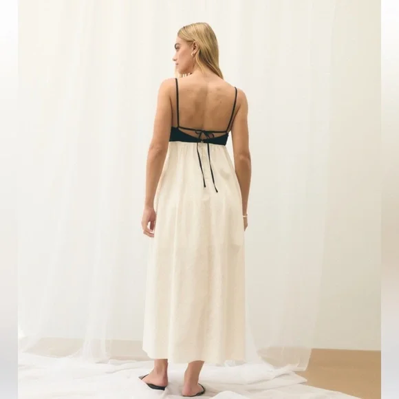 Tie-Back Babydoll Maxi Dress
